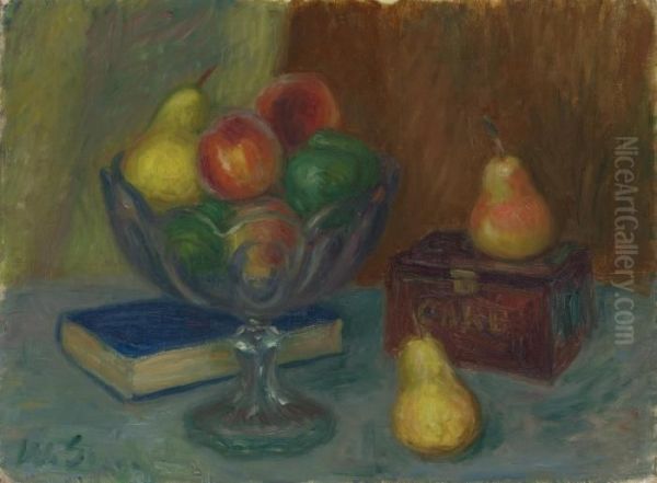 Still Life With Japan Box Oil Painting by William Glackens