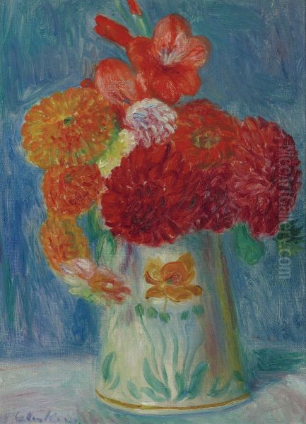 Still Life With Lilies Oil Painting by William Glackens