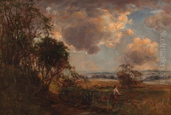 An April Day Oil Painting by John Hamilton Glass