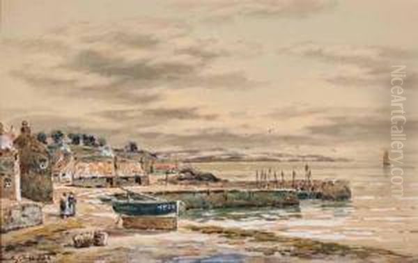 Arsa Crail Harbour Oil Painting by John Hamilton Glass