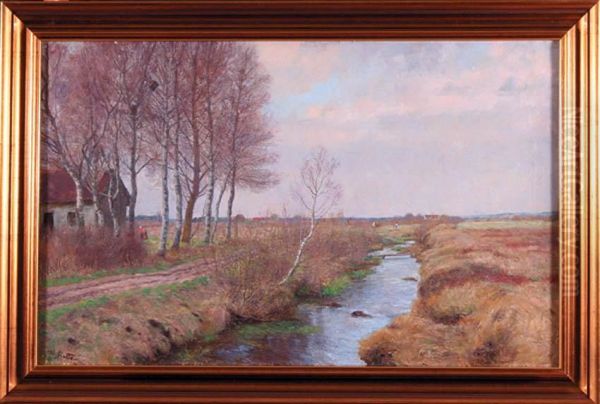 Brzozy Nad Strumieniem Oil Painting by Adolf Glatte