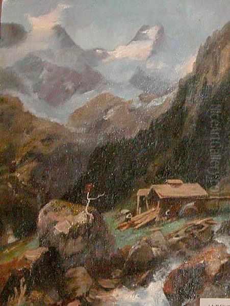 W Alpach Oil Painting by Adolf Glatte