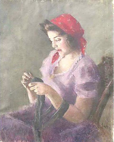 Donna Oil Painting by Gyvlia Glatter