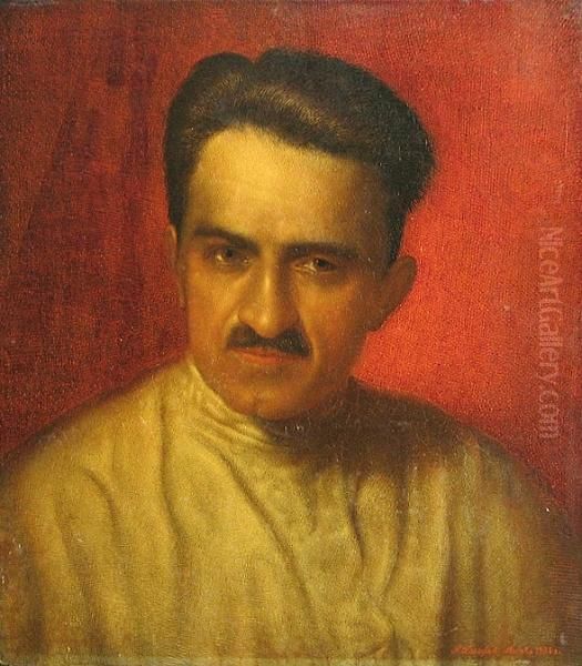 A Portrait Of Anastas Mikoyan Oil Painting by Aleksander Glazunov