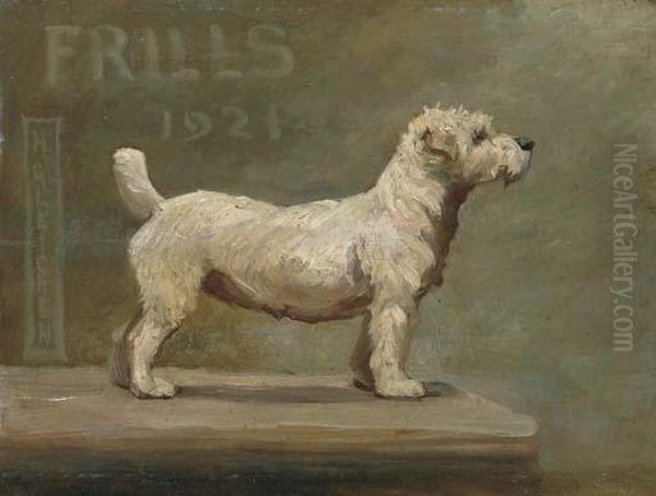 Frills - A West Highland Terrier Oil Painting by Helena Gleichen