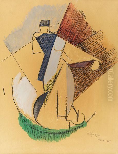 Etude Pour Les Personnages Oil Painting by Albert Gleizes