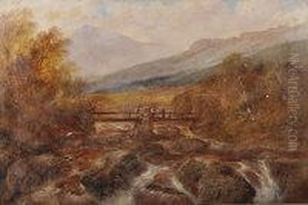 Lleder Valley, North Wales Oil Painting by Alfred Augustus Glendenning