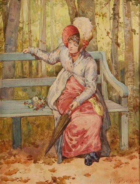 In The Park Oil Painting by Henry Gillard Glindoni