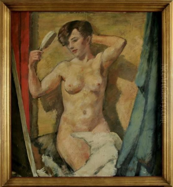 Diemorgentoilette Oil Painting by Bernhard Gobiet