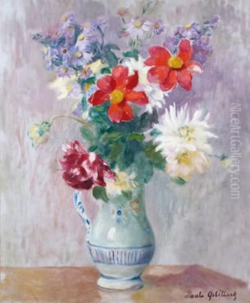 Vase De Fleurs Oil Painting by Paule Gobillard