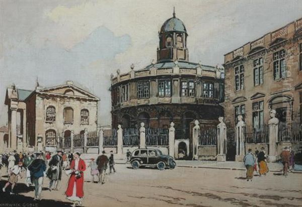 View Of The Sheldonian Theatre, Oxford, England Oil Painting by Warwick Goble