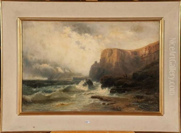 Bord De Mer Anime Oil Painting by Alfred Godchaux