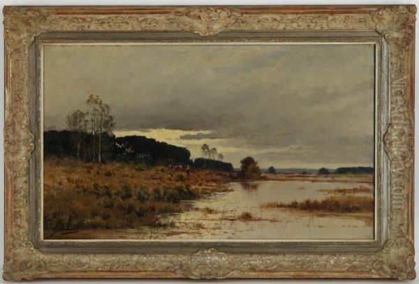 Paysage De Campagne Oil Painting by Emile Godchaux