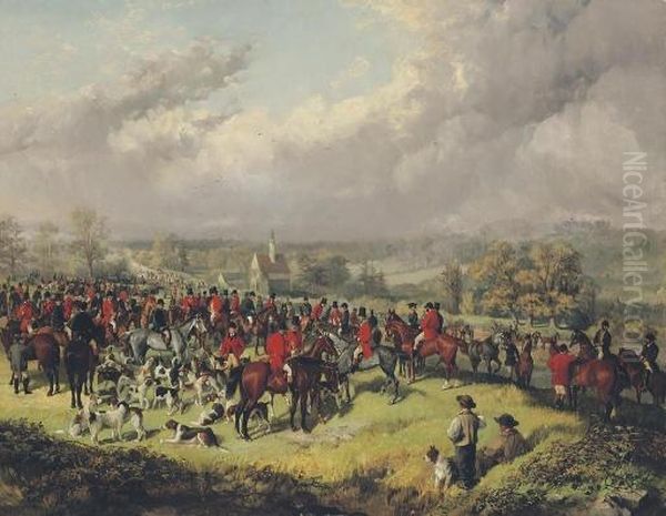 The Meet Oil Painting by George Bouverie Goddard