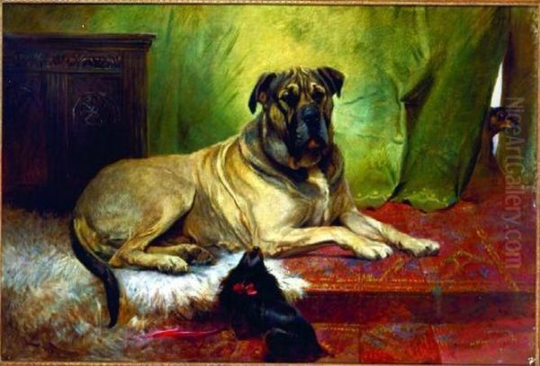 Faithful Companions Oil Painting by George Bouverie Goddard