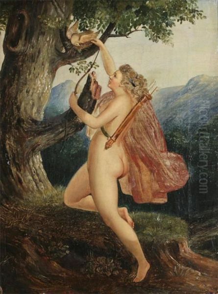 The Goddess Diana Oil Painting by Francois Godefroy