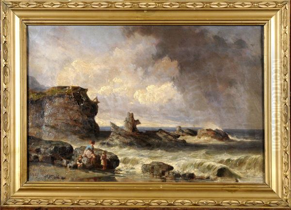 Biarritz Oil Painting by Jean Julien Godenne