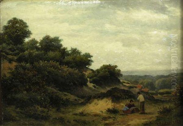 Inscribed On Label Verso Oil Painting by Julius Godet