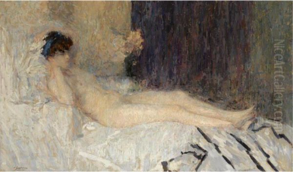 Lassitude Oil Painting by Ernst Jean Joseph Godfrinon