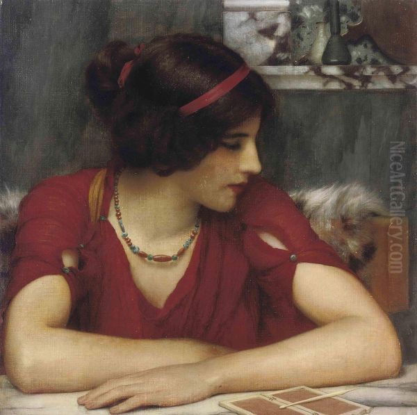 A Classical Maiden Oil Painting by John William Godward