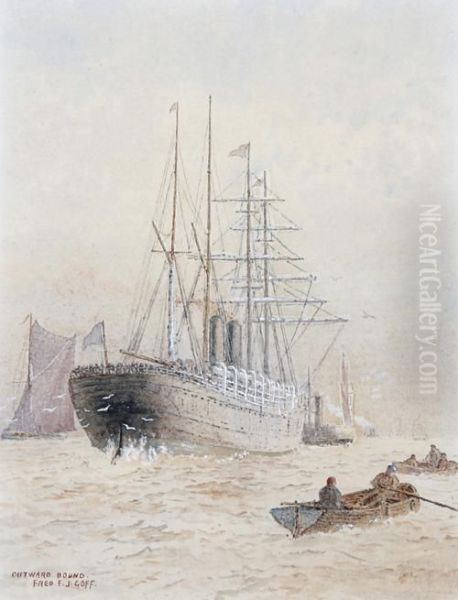 'off Gravesend Oil Painting by Frederick E.J. Goff