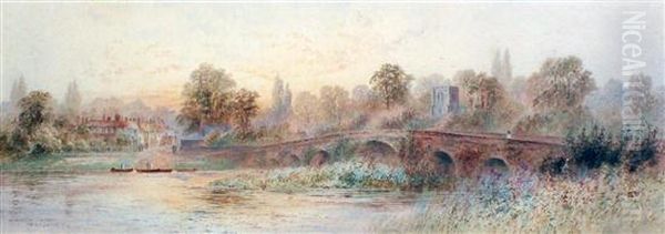 Sonning On Thames Oil Painting by Frederick E.J. Goff