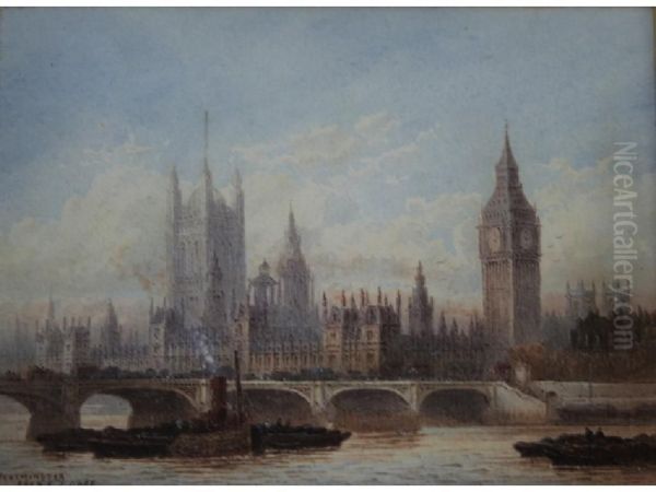 Westminster Oil Painting by Frederick E.J. Goff