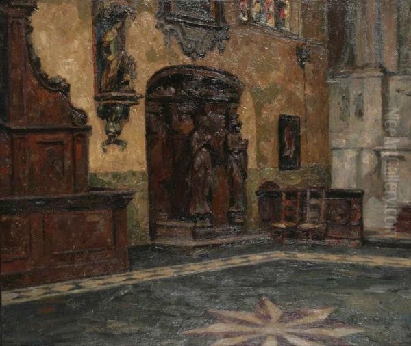 Kerkinterieur Oil Painting by Felix Gogo