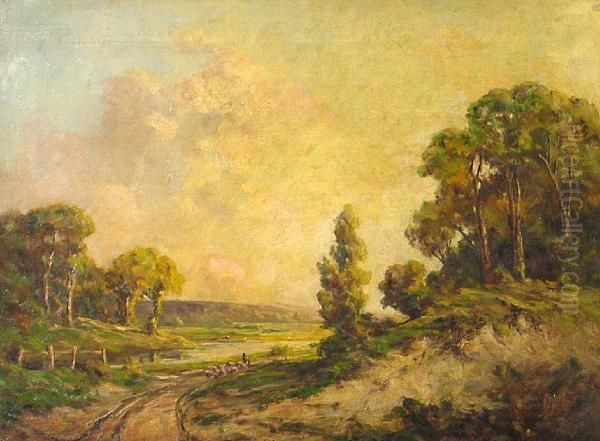 The Road To The River Oil Painting by G. Harold Goldthwait