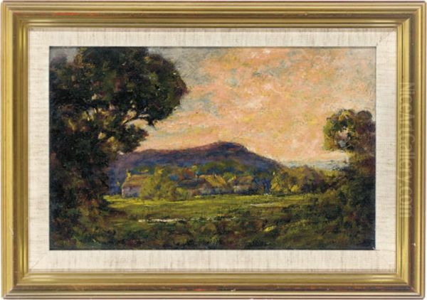 Afterglow; And Evening On The Sussex Hills Oil Painting by Harold Goldthwaite