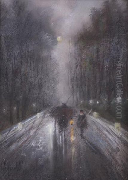 Notturno Oil Painting by Tullio Golfarelli