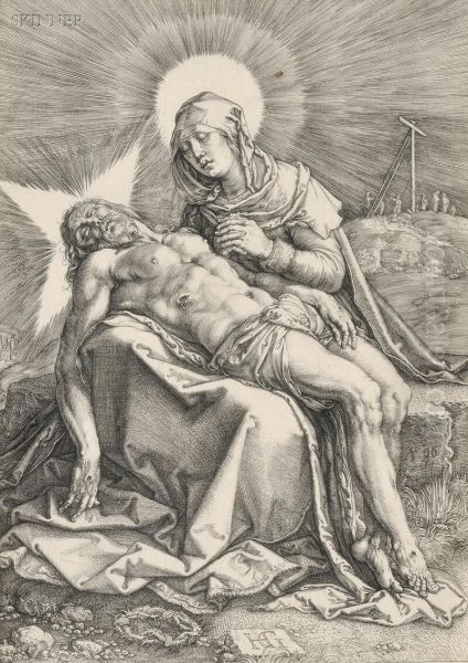 Pieta Oil Painting by Hendrick Goltzius