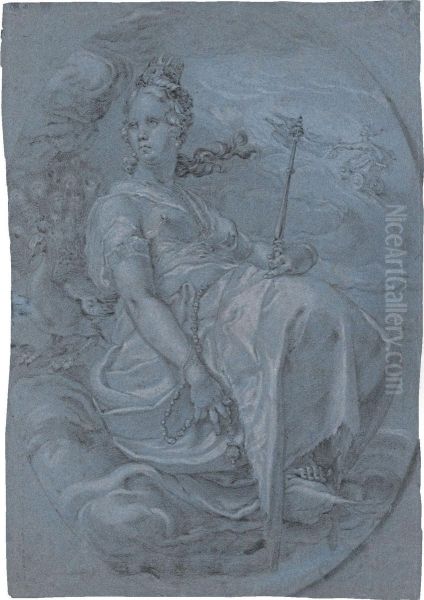 Recto: Juno Oil Painting by Hendrick Goltzius