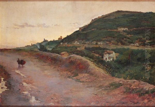 Camino De La Fuente Del Avellano Oil Painting by Eugenio Gomez Mir