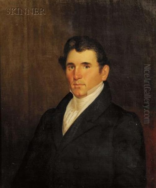 Portrait Of Stephen Hastings Bennett Of Boston And Brighton,1833 Oil Painting by Charles Gomien