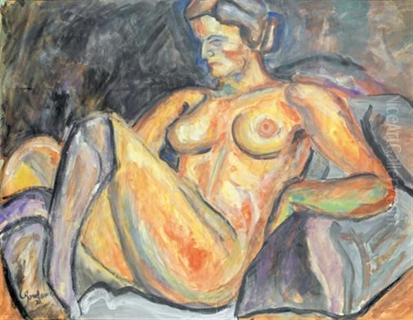 Femme Nue Oil Painting by Emmanuel Gondouin