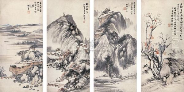 Landscape Oil Painting by Hu Gongshou