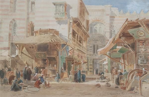 Copper Market, Cairo Oil Painting by Edward Alfred Angelo Goodall