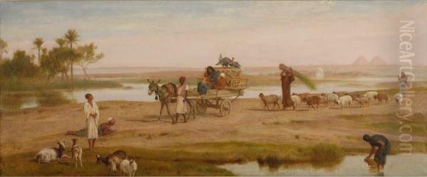 On The Plains Of Ghizeh Oil Painting by Frederick Goodall