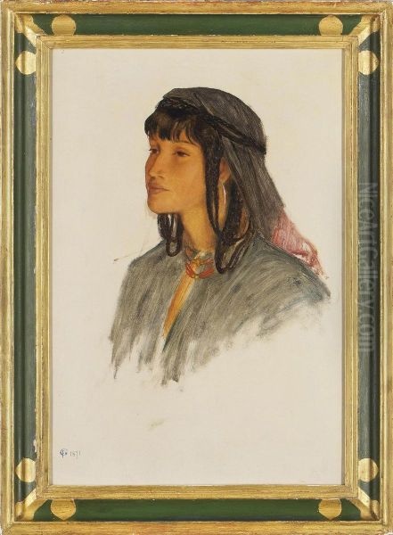 Study Of An Arab Girl Oil Painting by Frederick Goodall