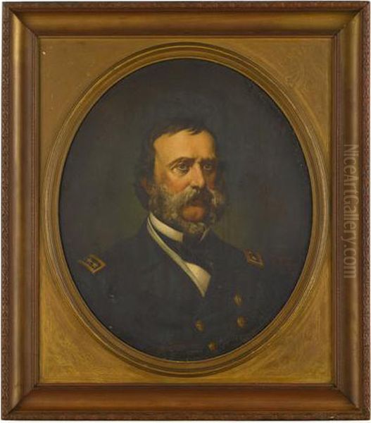 Portrait Of Rear Admiral Samuel Francis Du Pont(1803-1865) Oil Painting by Edward A. Goodes