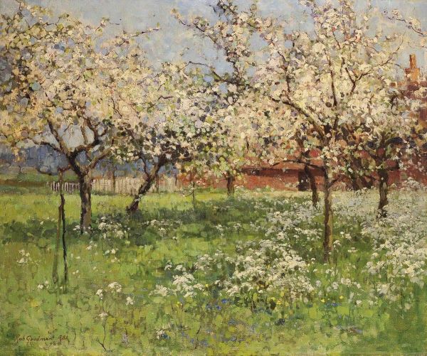 A May Morning Oil Painting by Robert Gwelo Goodman