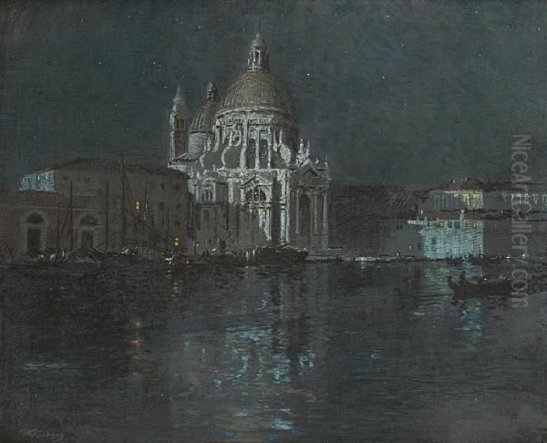 Moonlight, Venice Oil Painting by Robert Gwelo Goodman