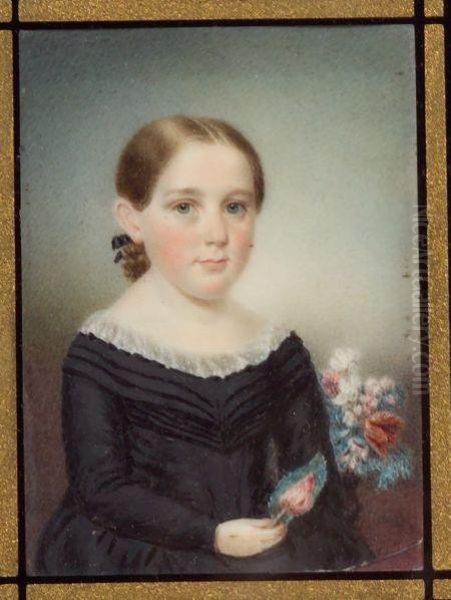 Miniature Portrait Of Mrs. Solomon Sargent (nee' Persischild). Oil Painting by Sarah Goodridge