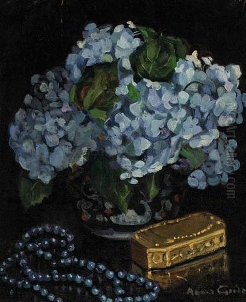 Hydrangeas Oil Painting by Agnes Noyes Goodsir