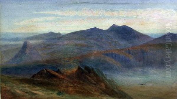 Atlas Mountains Oil Painting by Albert Goodwin