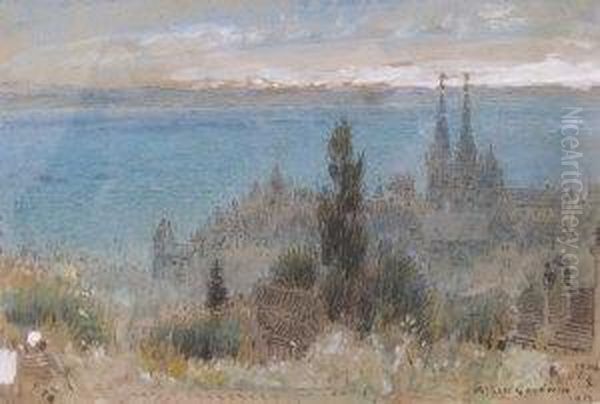 Neuchatel Oil Painting by Albert Goodwin