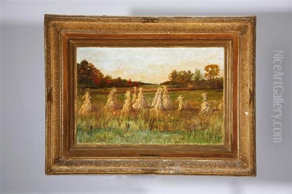 Agricultural Landscape Oil Painting by Harry Goodwin