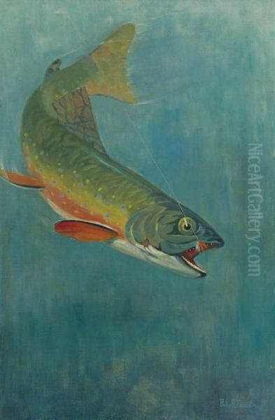 Catching The Bait Oil Painting by Philip Russell Goodwin