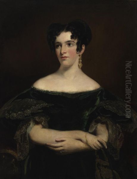 Portrait Of Miss Elizabeth Mack Oil Painting by Sir John Watson Gordon